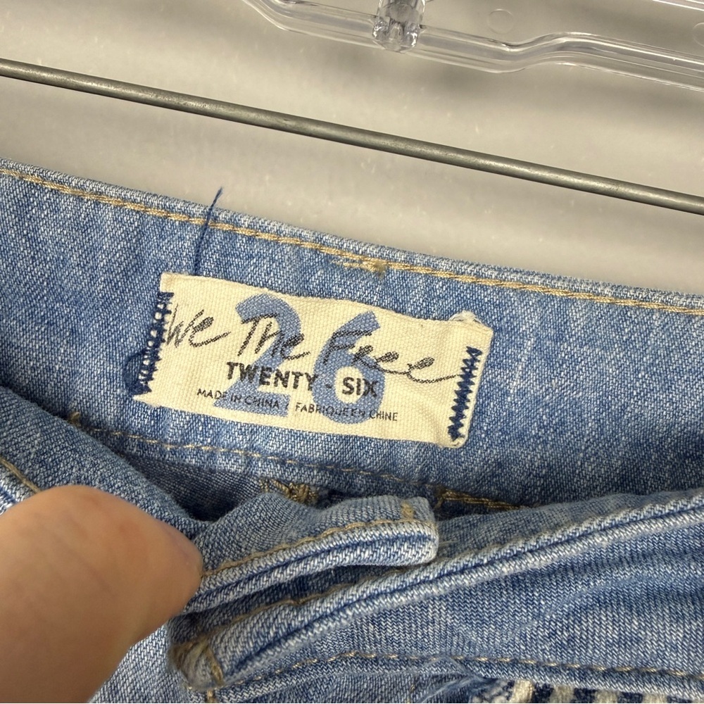 Free People Azalea Patchwork Paint Splatter Distressed Jeans - Picture 7 of 8